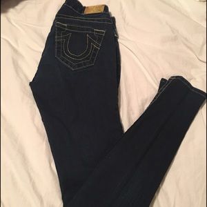 True Religion dark wash skinny jeans