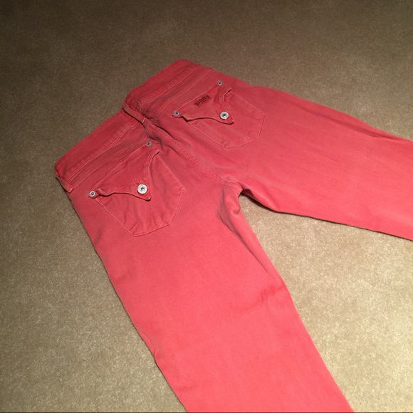 Hudson salmon jeans gently used