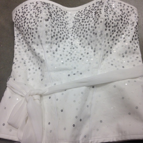 White House Black Market Tops - Beautiful Sequined Bustier
