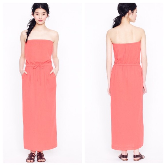 ⚡️SALE⚡️J. Crew Amie Coral Maxi Dress - Picture 2 of 4