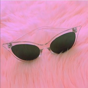 Clear cateye sunglasses from ShopTunnelVision