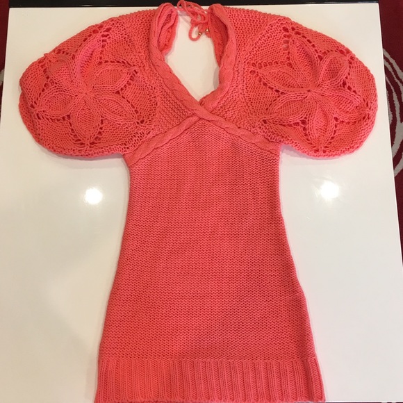 Cute Coral Sweater Dress