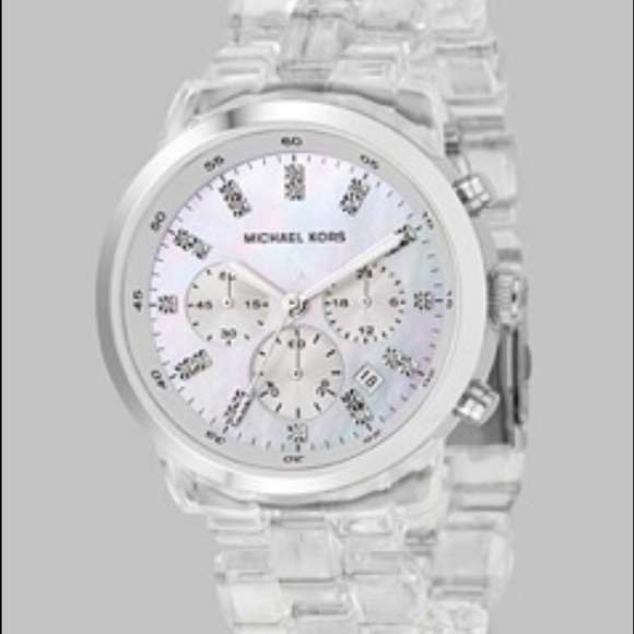 Michael Kors clear watch.