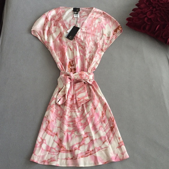 Just Cavalli pink/cream floral dress