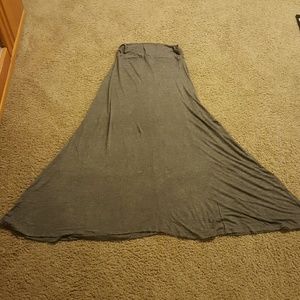 Gray maxi skirt
