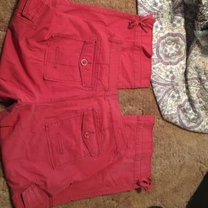 Red orange jag jeans pants