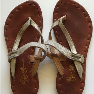 Matt Bernson gold leather sandal