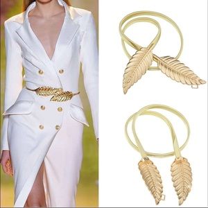 Fashionable Leaf Gold Belt.