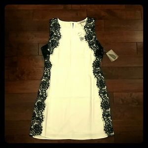 Forever21 Dress - Short White with Black Lace