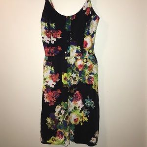 Floral Black Summer Dress
