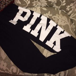 PINK Black Joggers