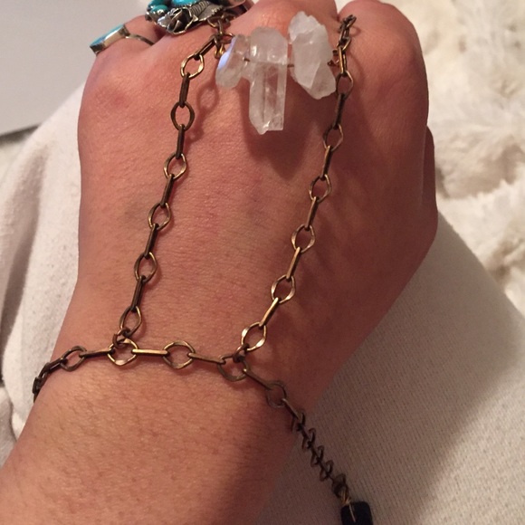 Slave bracelet w/3 quarts crystals/Gorgeous