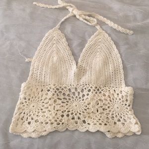 Ivory Crochet Crop Top