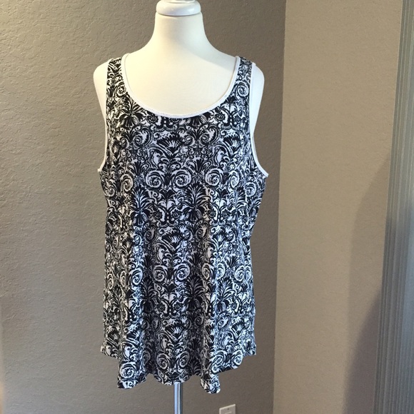 Lane Bryant Tops - Lane Bryant Black and White Tank Top Size 22/24W