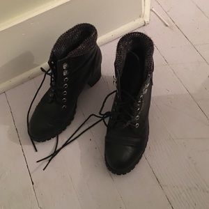 Black combat boot heels