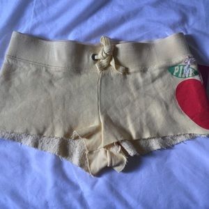 PINK cheeky lounging sweatshorts