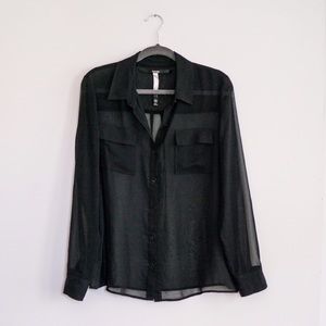 Sheer black Kensie blouse