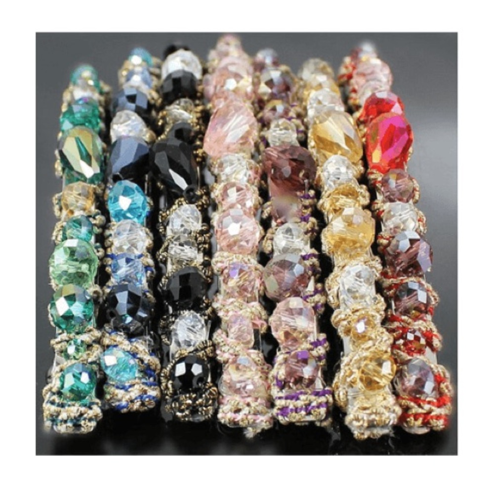 ☀️2 Pcs☀️Hair Accessories Crystal Rhinestone Grips