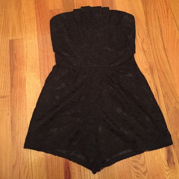 Black Lace Romper Sz S/M