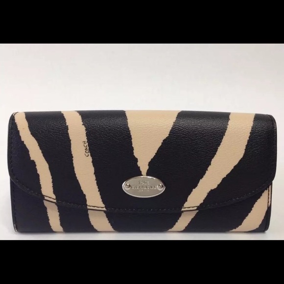 Coach zebra print wallet