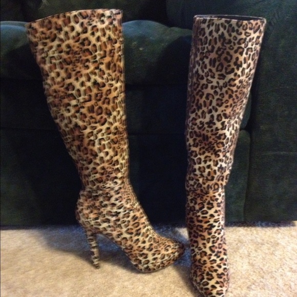 Worthington Shoes - Worthington Knee High Leopard Print Boots.