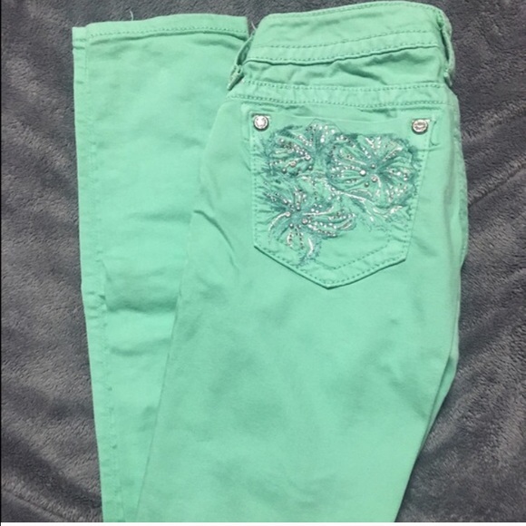 Sea foam green miss me jeans - Picture 3 of 4