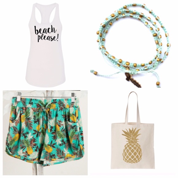 LAST ONE ☝️ Graphic Tee Beach, Please ☀️white tank - Picture 2 of 4