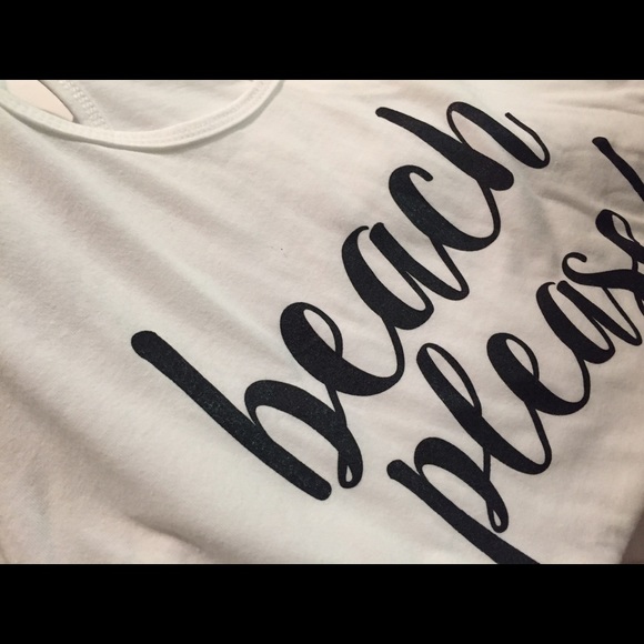 LAST ONE ☝️ Graphic Tee Beach, Please ☀️white tank - Picture 3 of 4