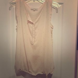 Loft pink and black blouse