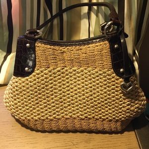Brighton Woven Crocodile Leather Handbag