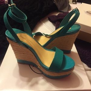 Gianni Bini Turquoise Wedges