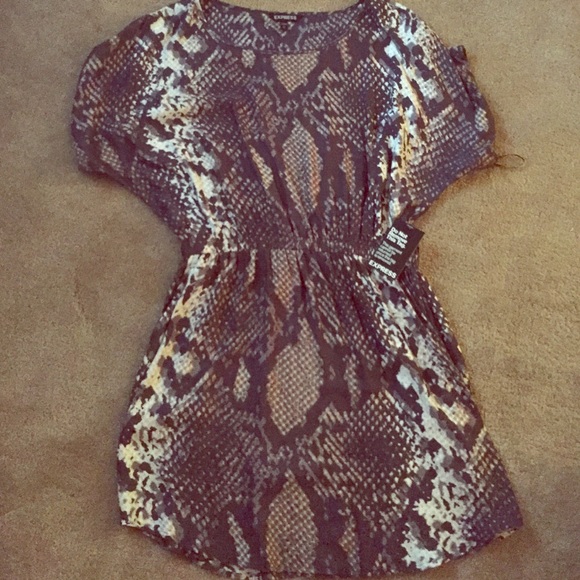 Snakeskin print dress, size L