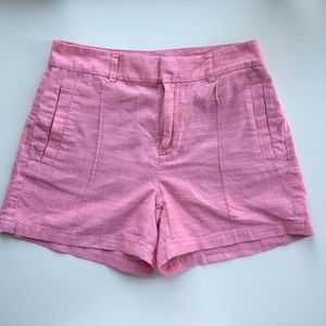 Light red chambray shorts