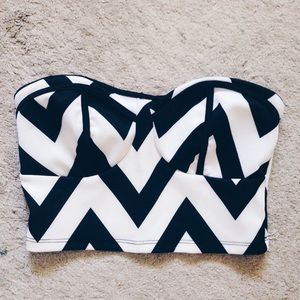 Charlotte Russe Chevron Crop Top