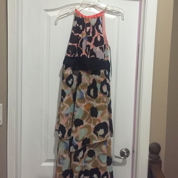 Layered maxi halter style dress