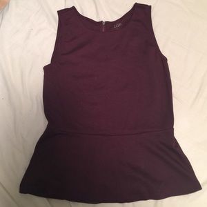 Burgundy Peplum Top