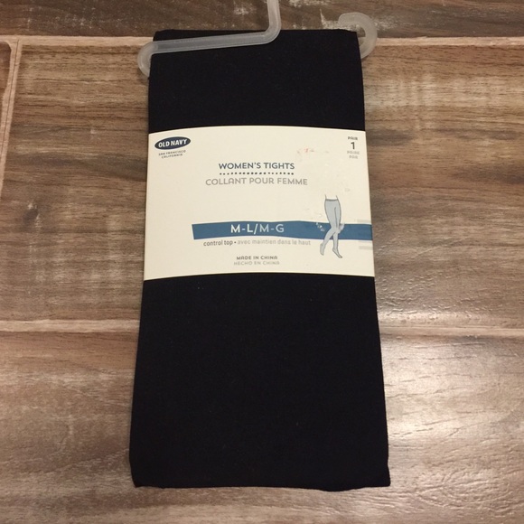 New old navy black tights m/l