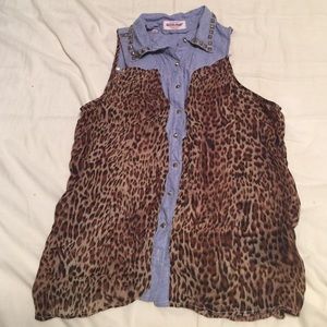 Guess Animal Print Sleeveless Top