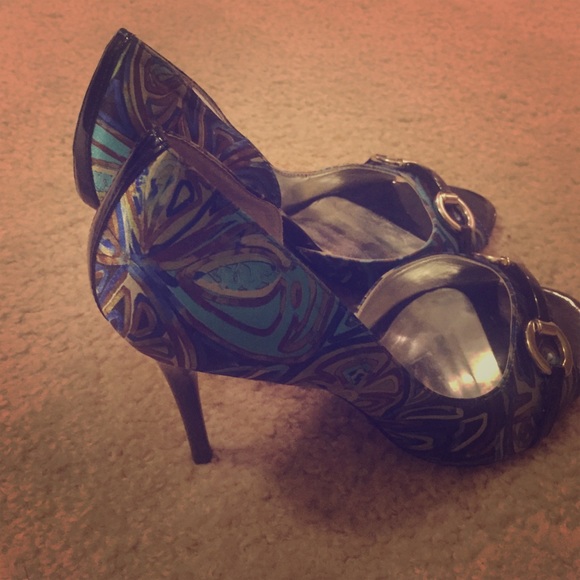 Blue multicolor Carlos Santana's Heels