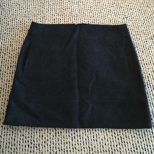 J Crew Dark Grey Wool Mini Skirt