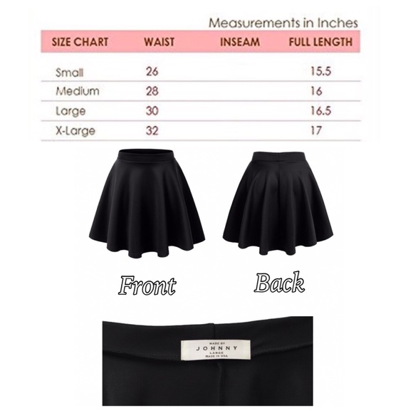 💥SALE💥 Black Faux Leather Skater Skirt - Picture 3 of 4