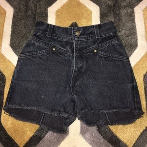 Vintage black high-waisted Levis cutoff shorts