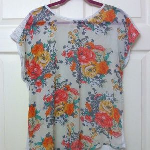 🚫SOLD🚫 Floral High Low Shirt