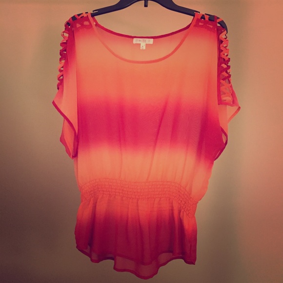 Multicolor sheer top!