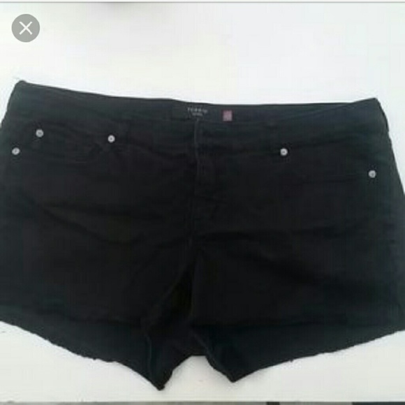 Torrid Black Distressed Shorts
