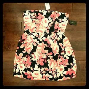 Forever 21 Strapless Floral Print Dress