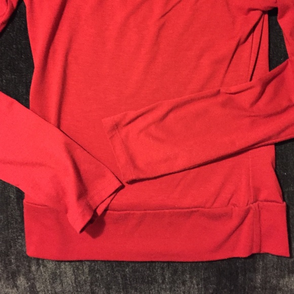 Off Shoulder Red Jersey Material Top - image 2