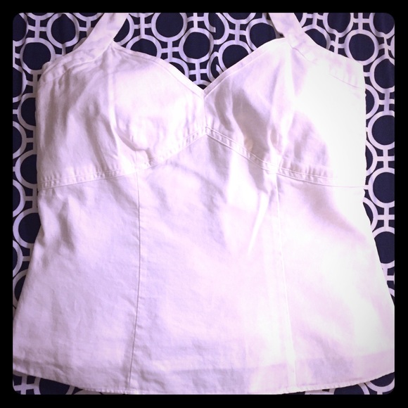 Ann Taylor white halter top