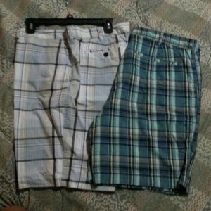 Mens plaid shorts SIZE 38