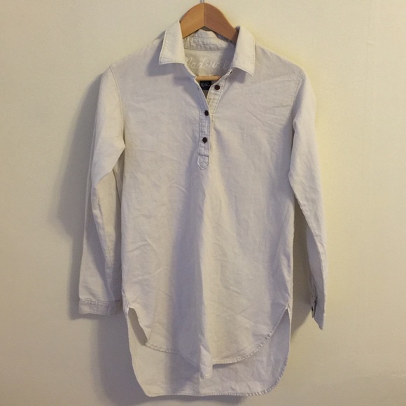 Madewell chambray long sleeve tunic